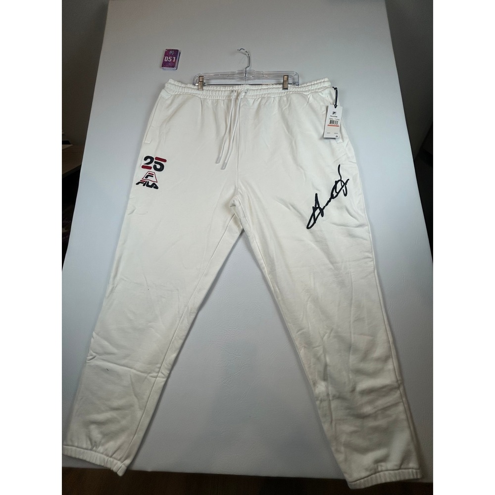 Fila Mens Orson Sweatpants Joggers Size 3XL White Embroidered Logo NWT Athletic - Picture 2 of 7